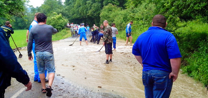 Opäť v roku 2013 medzi obcami Kšinná a Žitná-Radiša vplyvom lokálnej búrky bol zatopený hlavný ťah do obce Kšinná