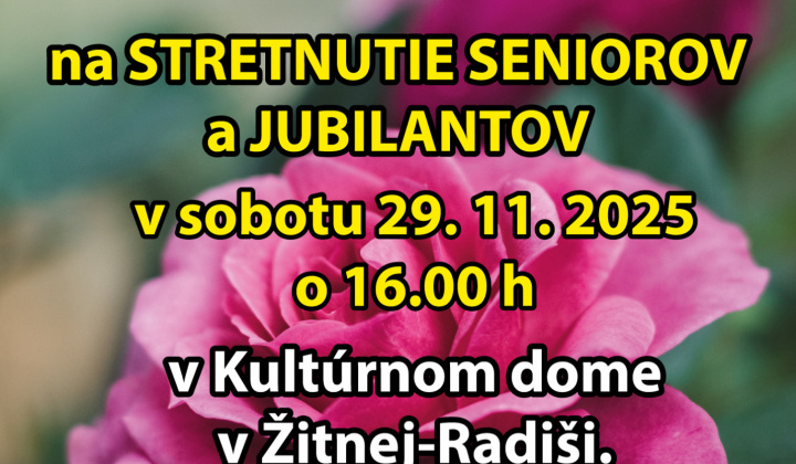 Stretnutie jubilatov a seniorov (29.11.2025)