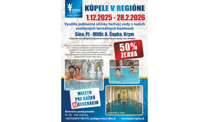 Fotka pre článok Kúpele v regióne - Kúpele Trenčianske Teplice - zľavy do 28.2.2026