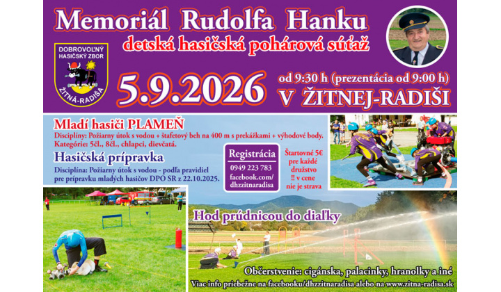 Fotka pre článok Memoriál Rudolfa Hanku - detská hasičská pohárová súťaž