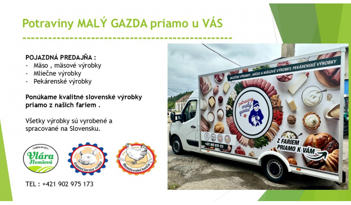 Fotka pre článok Pojazdná predajňa MALÝ GAZDA