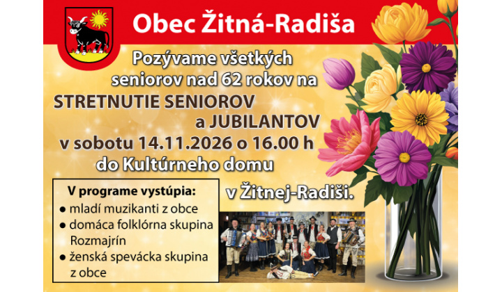 Fotka pre článok Stretnutie seniorov a jubilantov 2026