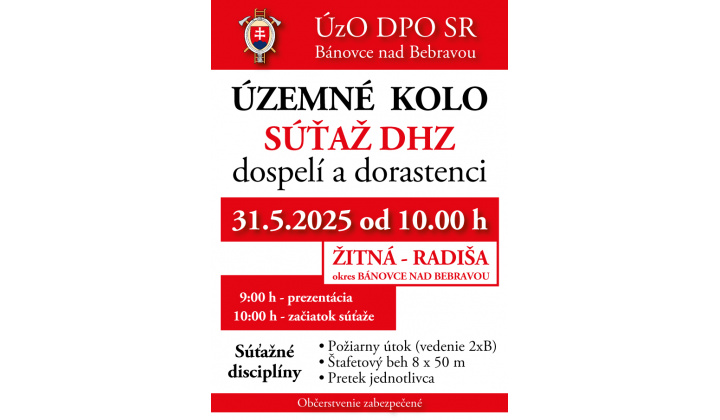 Fotka pre článok ÚZEMNÉ KOLO - SÚŤAŽ DHZ v Žitnej-Radiši