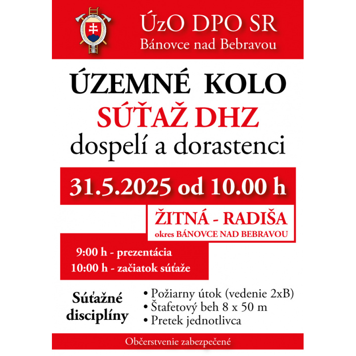 Menšia fotka pre článok ÚZEMNÉ KOLO - SÚŤAŽ DHZ v Žitnej-Radiši