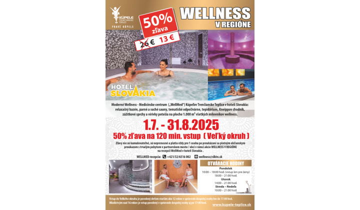 Fotka pre článok Wellness v regióne -  Kúpele Trenčianske Teplice