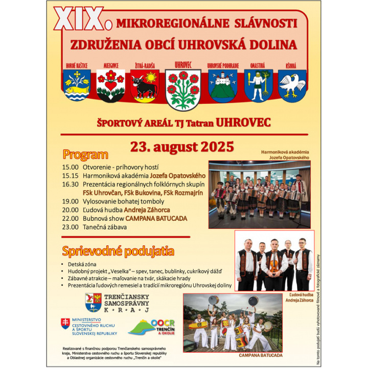 Menšia fotka pre článok XIX. Mikroregionálne slávnosti združenia obcí Uhrovská dolina
